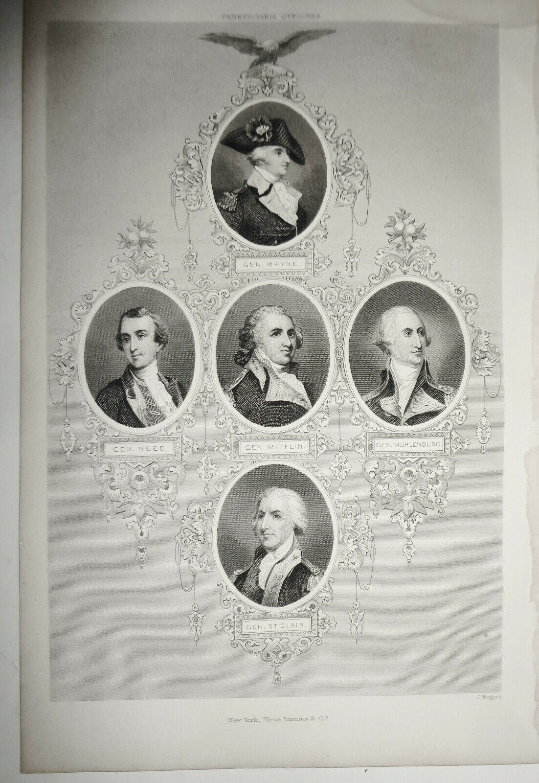 1860 Pennsylvania Officers: Gens. Wayne, Reed, Mifflin, Muhlenburg, St.Clair