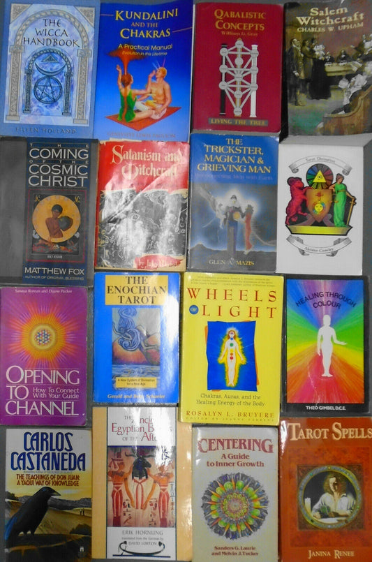 16 Books - Occult Witchcraft Satanism Tarot Mysticism Wicca Qabalah Afterlife