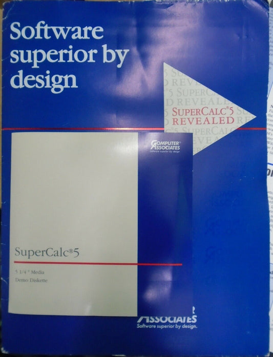 SuperCalc5 by Computer Associates : Demo Program and Press Kit. 1988. IBM 5 1/4"