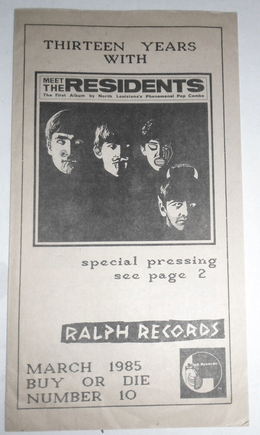 The Residents - Ralph Records - Buy Or Die Catalog #10 1985