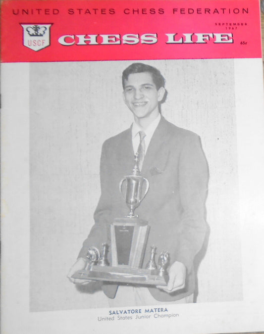 Chess Life, September 1967 - Sal Matera on cover, etc.