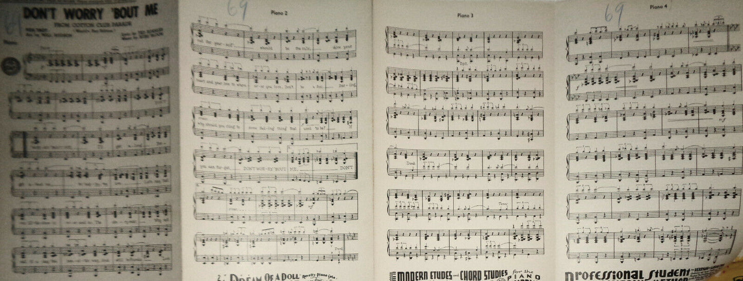 Don't worry 'bout me : from Cotton Club Parade- SHEET MUSIC FOR ORCHESTRA - 1939