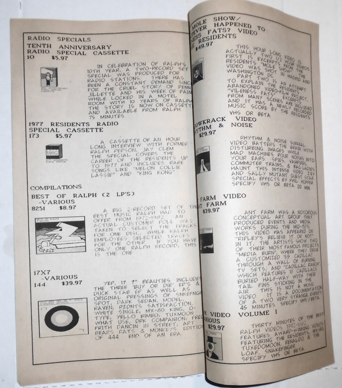 The Residents - Ralph Records - New Ralph Catalog #4, Vol. II., 1984.