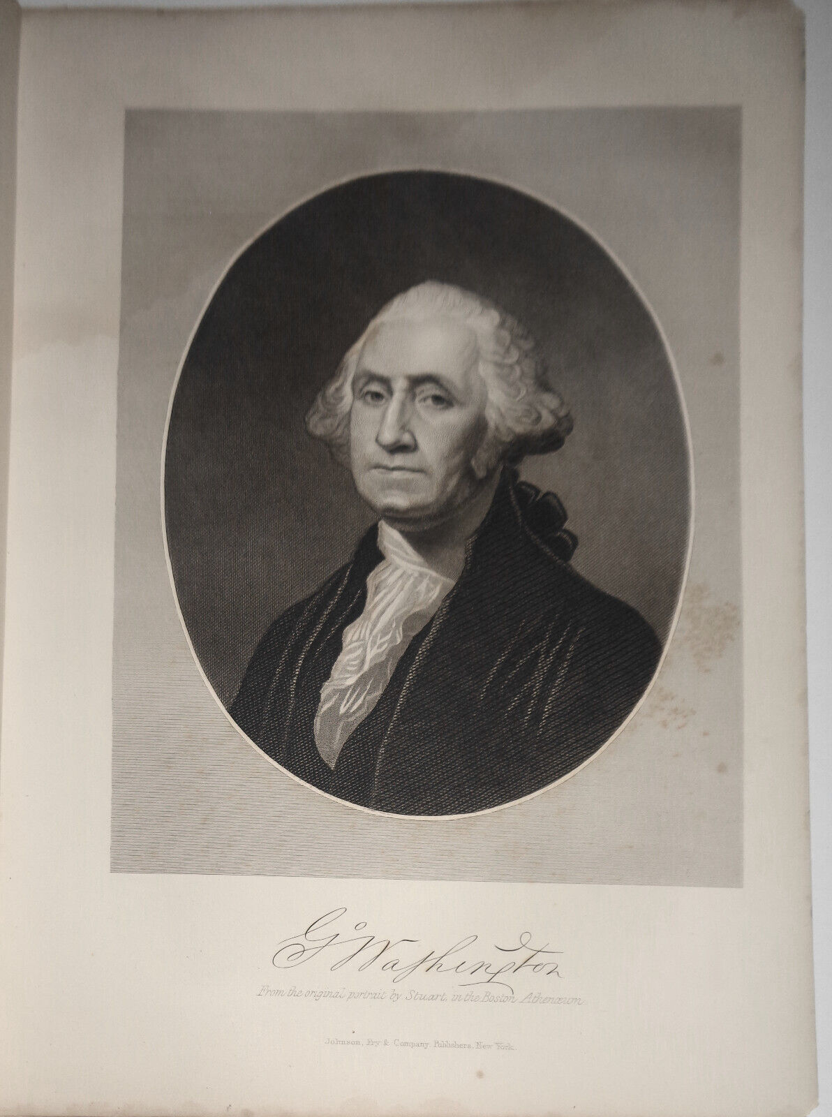 1858 George Washington / from the portrait by Gilbert Stuart