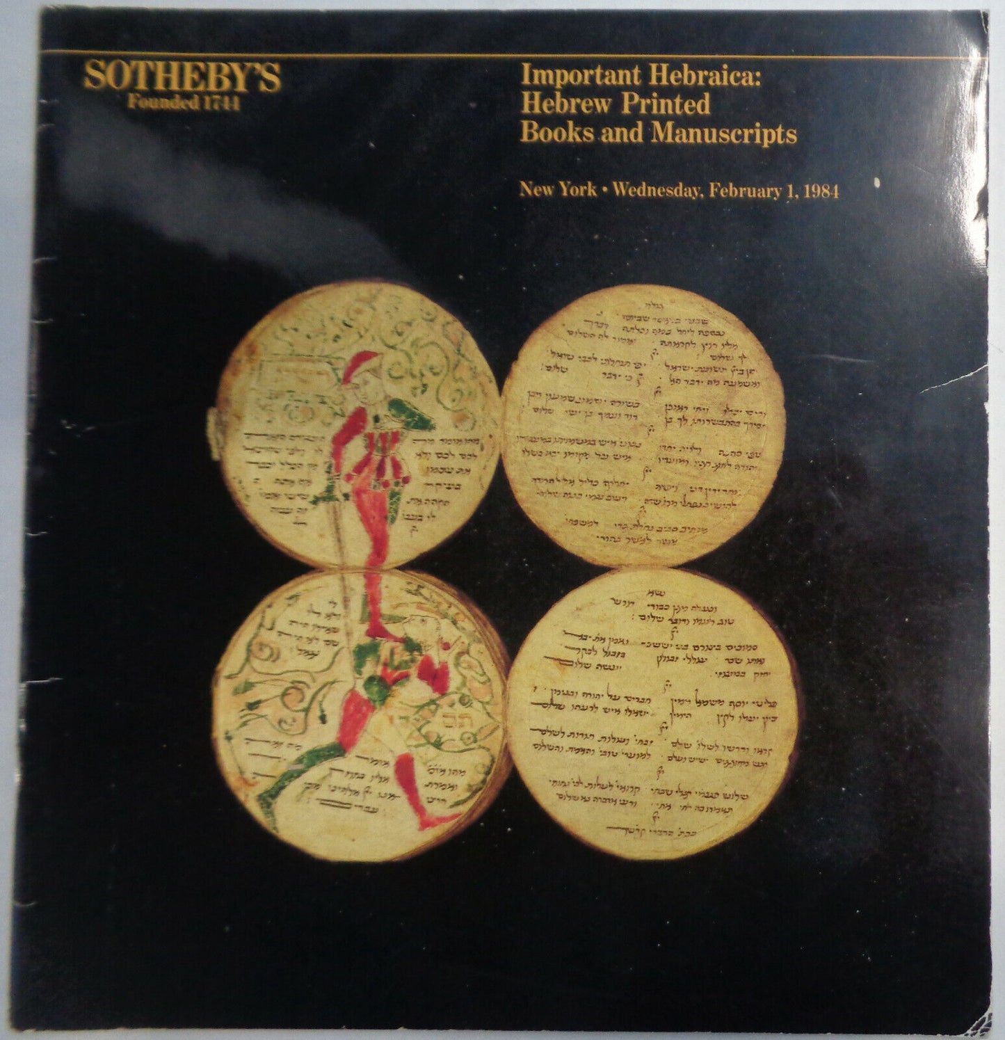 6 Sotheby's Catalogs: Judaica / Hebraica / Hebrew Printed Books & Manuscripts..
