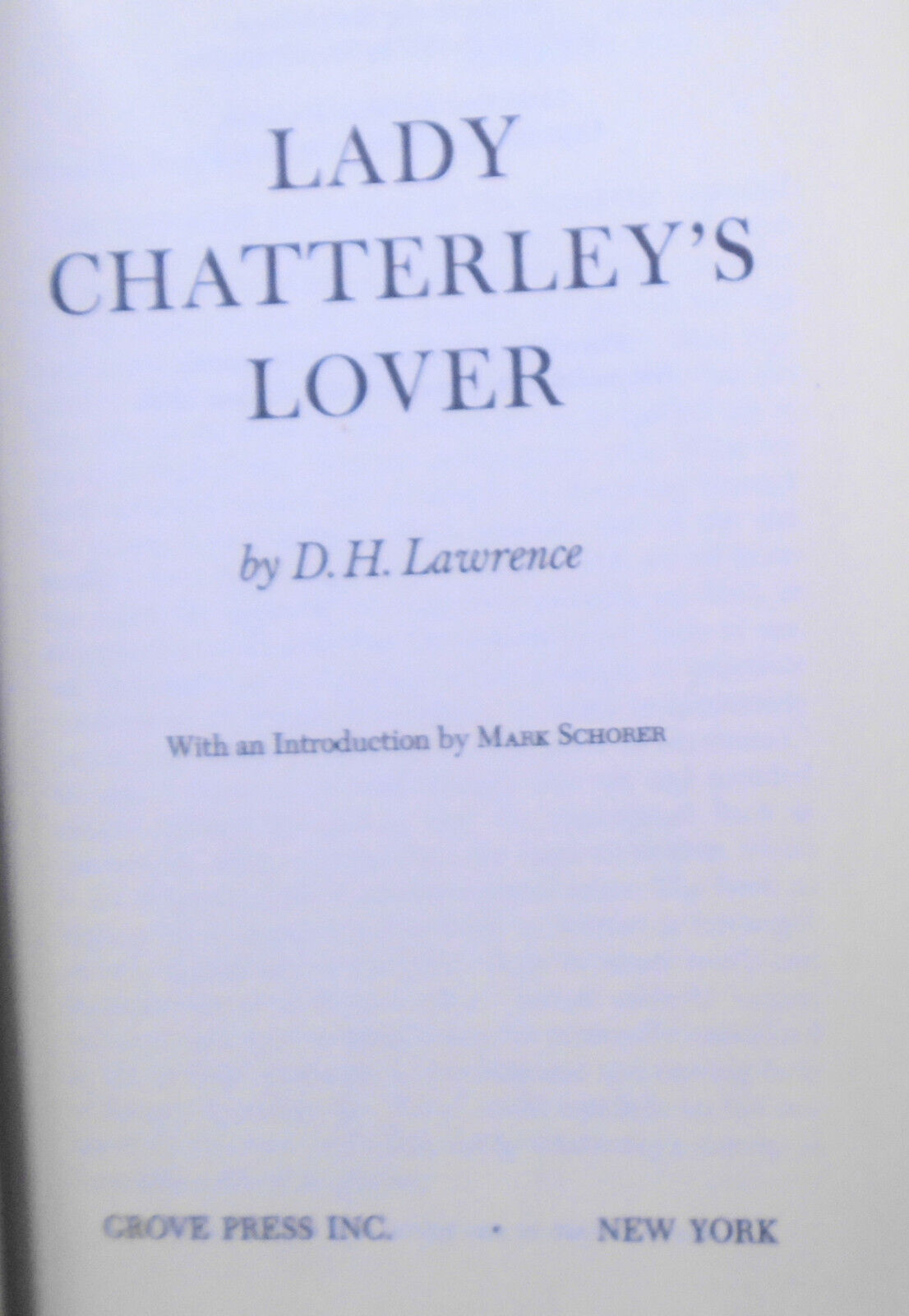 Lady Chatterley s Lover, by D. H. Lawrence. 1959. Hardcover; First Printing.