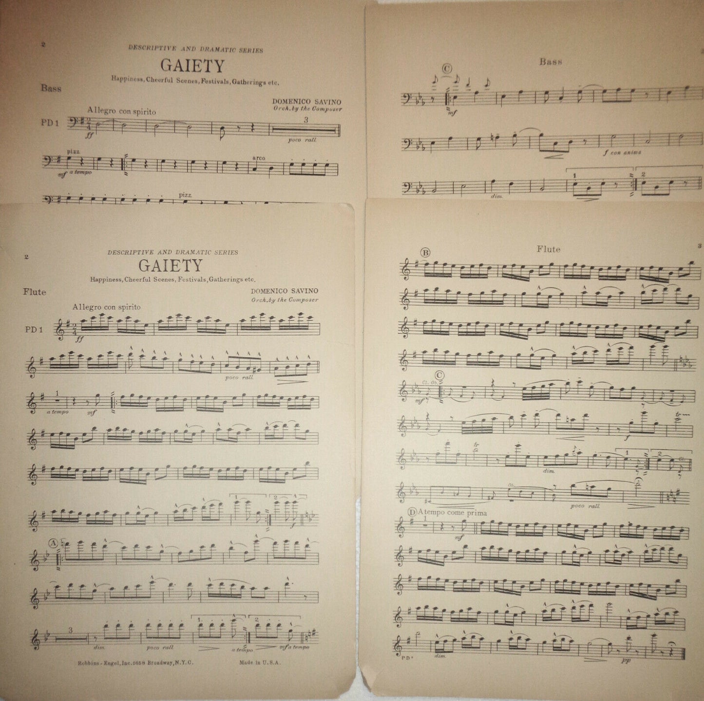 GAIETY -  HAPPINESS, CHEERFUL SCENES, FESTIVALS..by Savino 1924 For Orchestra