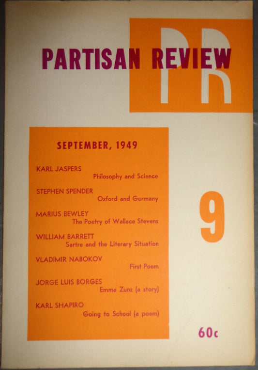 Partisan Review September 1949 - Vladimir Nabokov, Jorge Luis Borges, et al