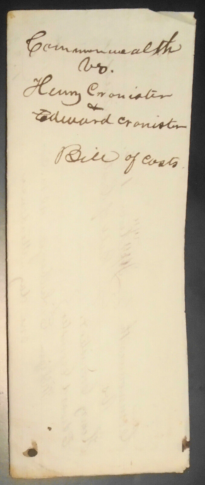 1856 Selling liquor without license to a minor  - Gettysburg Pennsylvania.