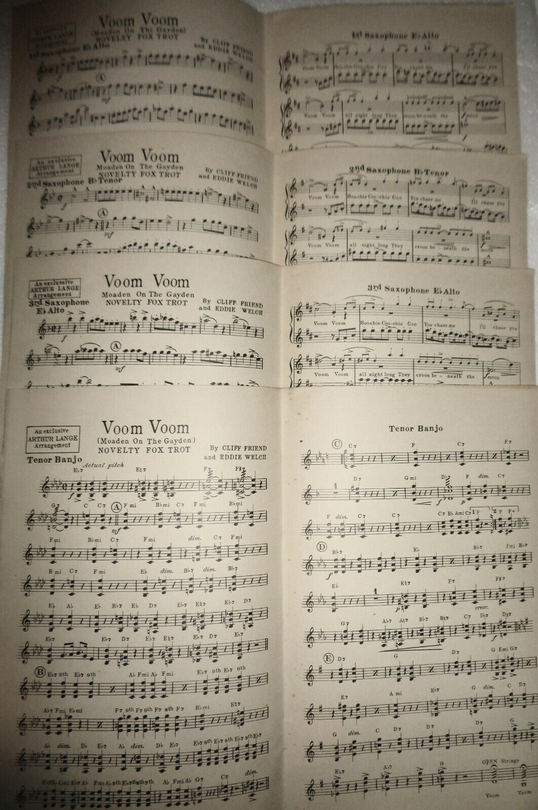 Voom Voom (Moaden On The Gayden) by Cliff Friend; Eddie Welch 1927 For Orchestra