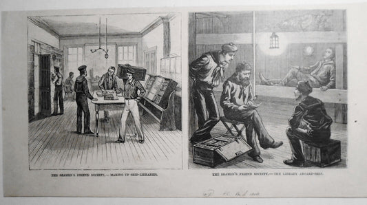 1880 Seamen's Friend Society - Making up Ship Libraries & Aboard-ship.