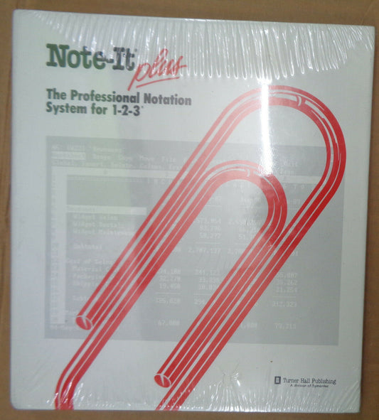 Note-it plus : the professional notation system for 1-2-3, 1986 BRAND NEW SEALED
