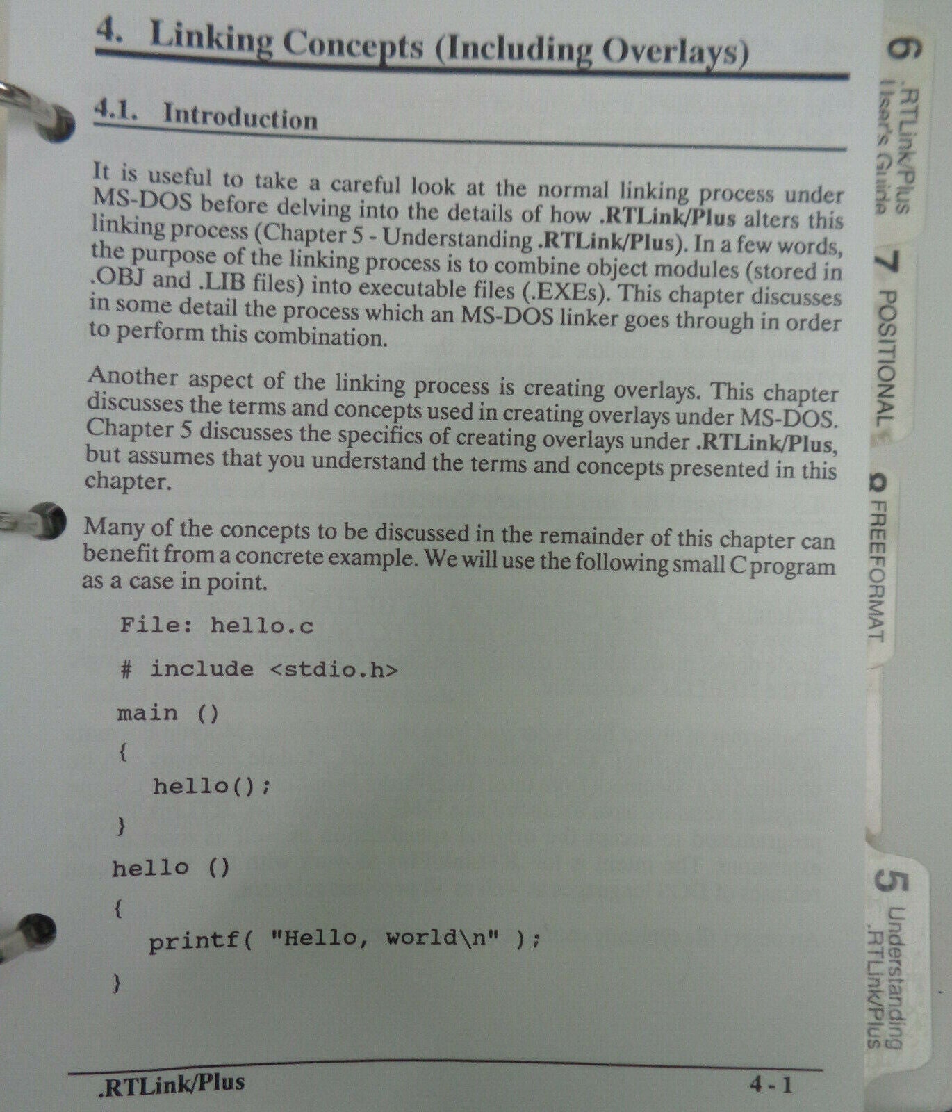 .RTLink/Plus Version 3.11 by Pocket Soft, 1990 - Advanced overlay linker for DOS