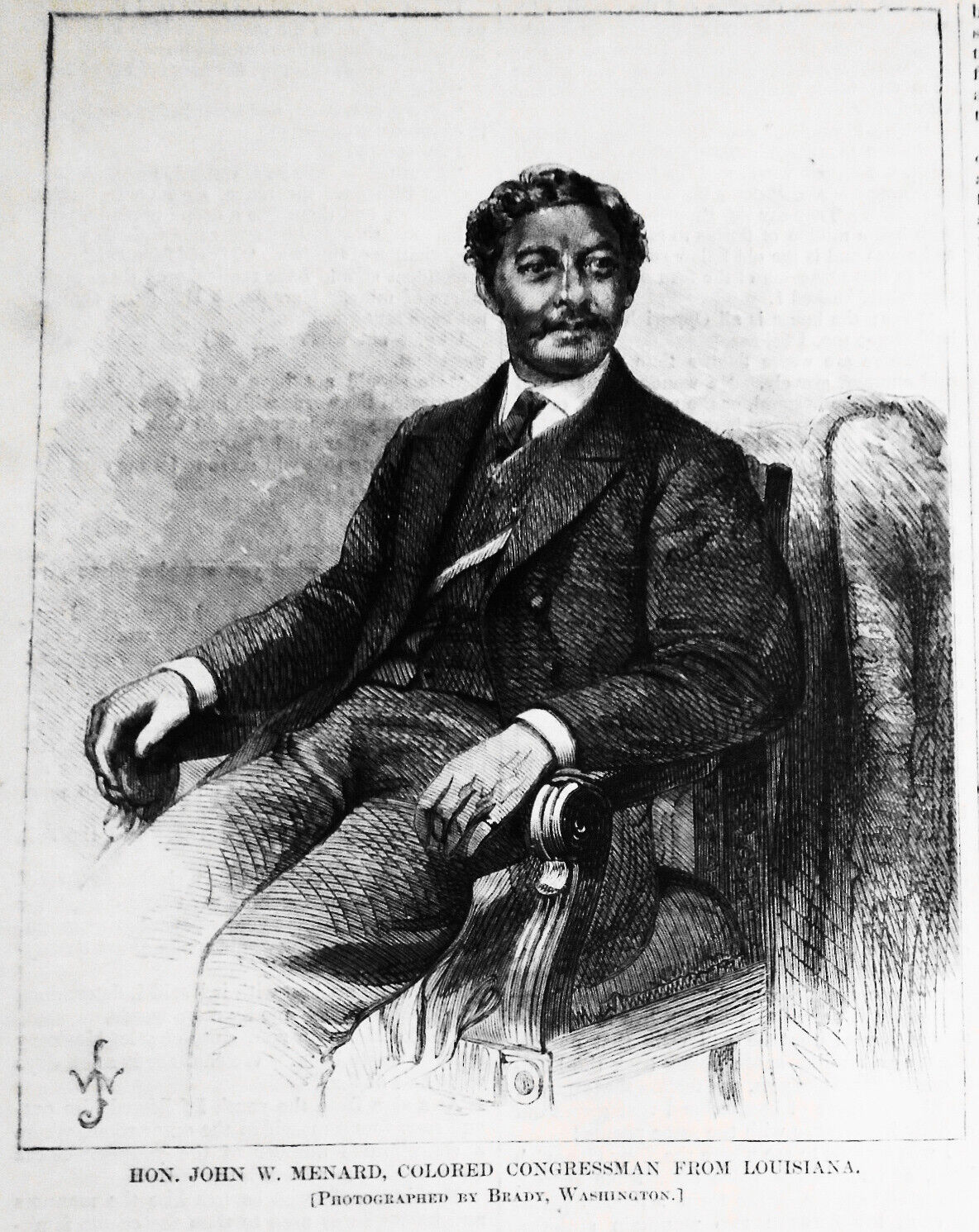 1869 The first Black Congressman elected : Hon. John W. Menard, from Louisiana