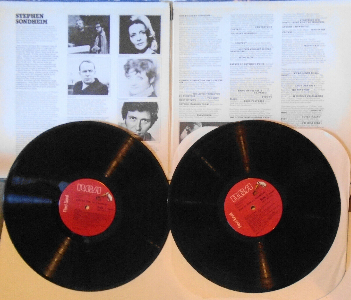 9 Stephen Sondheim vinyl LPs Lot (12 discs) - original cast soundtracks