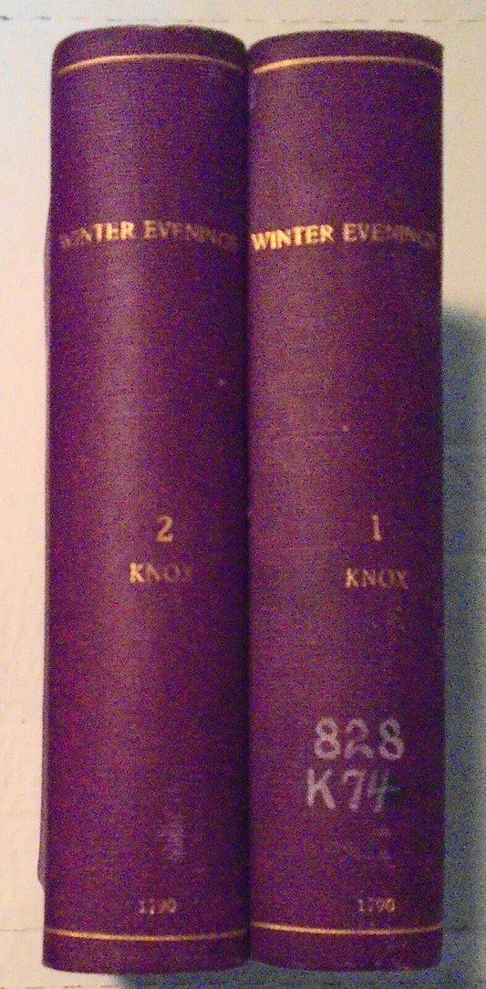 1790 Winter evenings: or, lucubrations on life and letters : By Vicesimus Knox