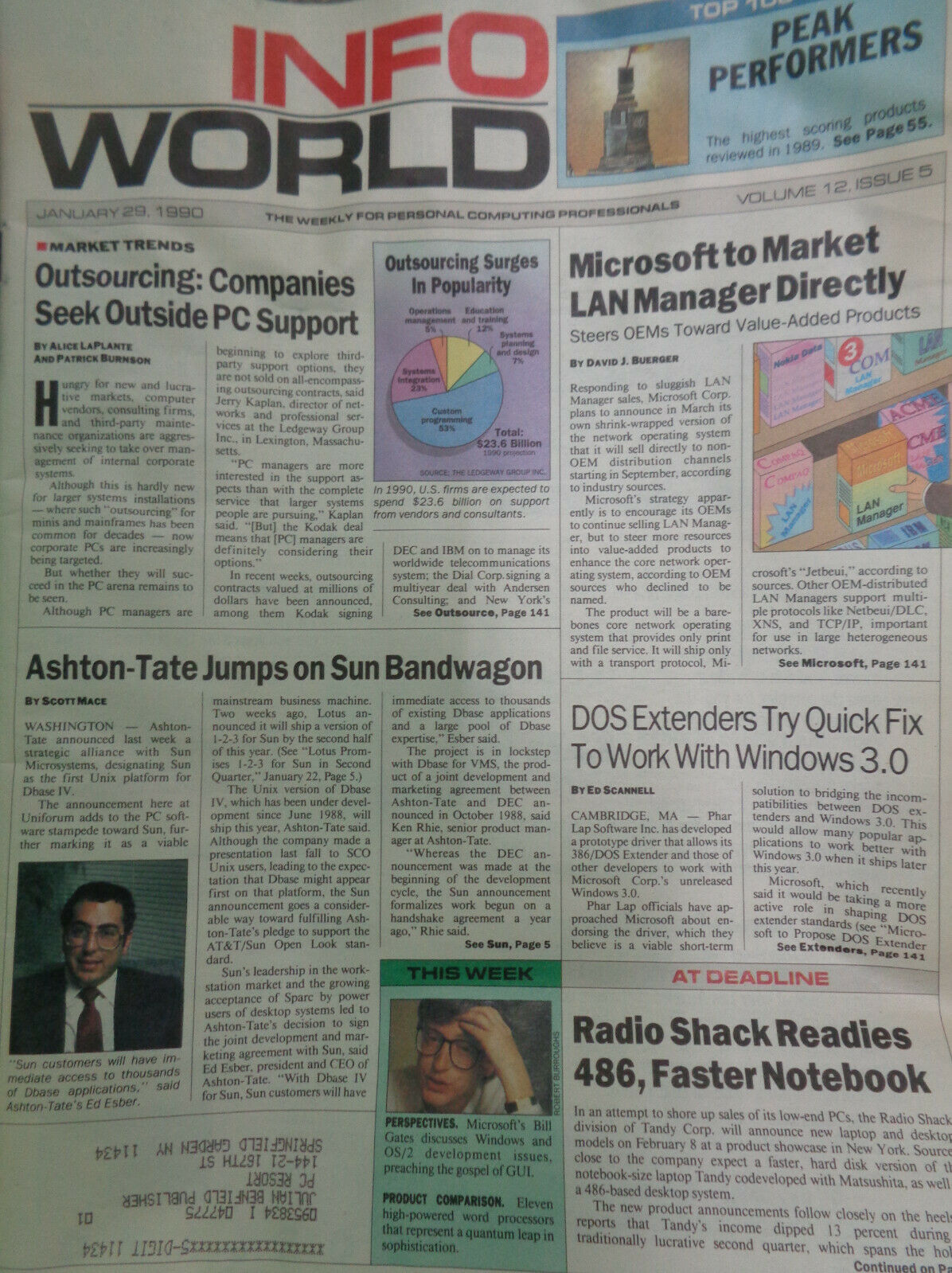 10 issues of InfoWorld Computer Magazine Lot - Jan-Nov 1990