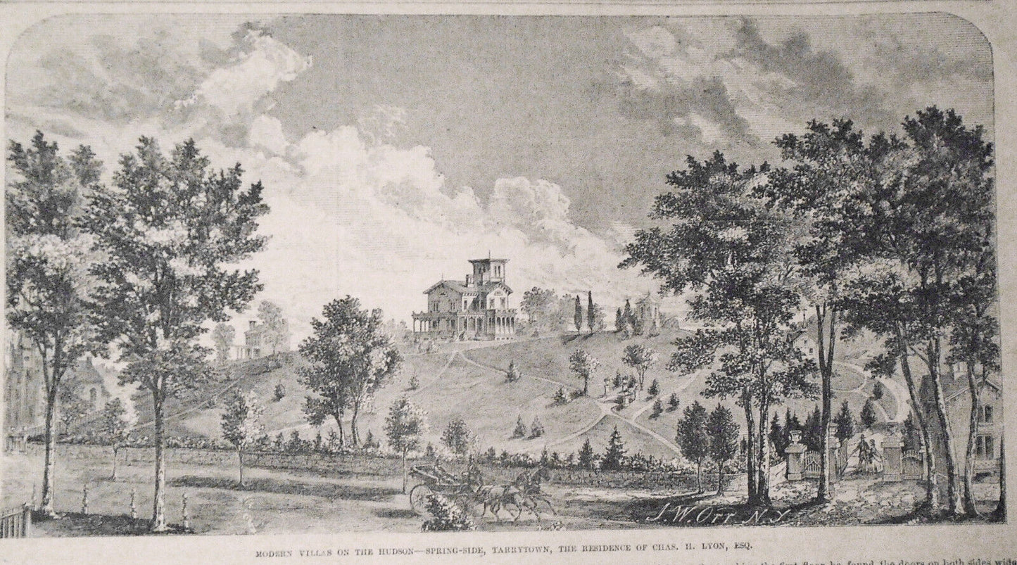 Spring Side Tarrytown - Modern Villas on the Hudson May 29, 1858 Frank Leslie's