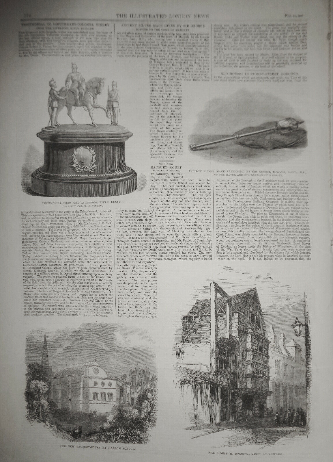 THE ILLUSTRATED LONDON NEWS FEBRUARY 25, 1865 - ORIGINAL ISSUE - NAPOLEONISM