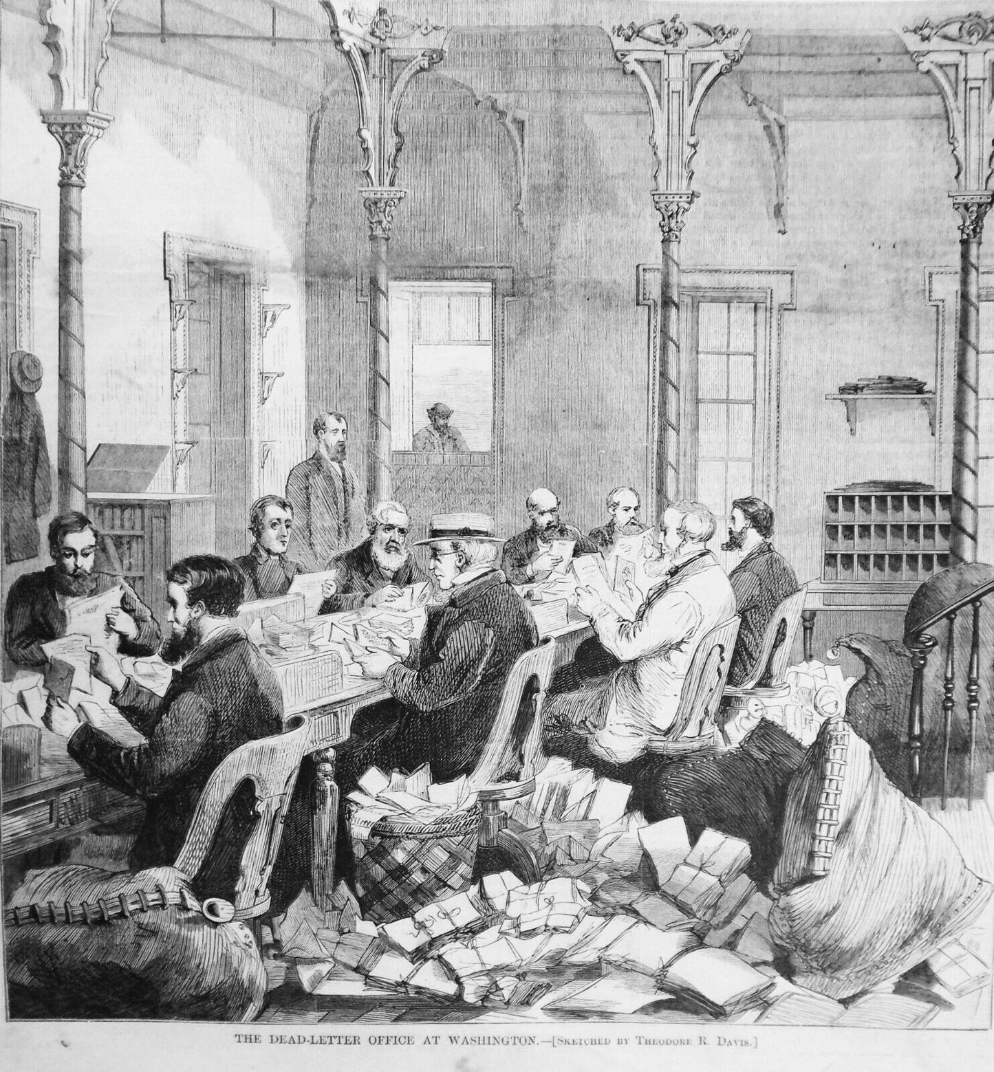 The Dead Letter Office At Washington - Harper's Weekly, February 22, 1868