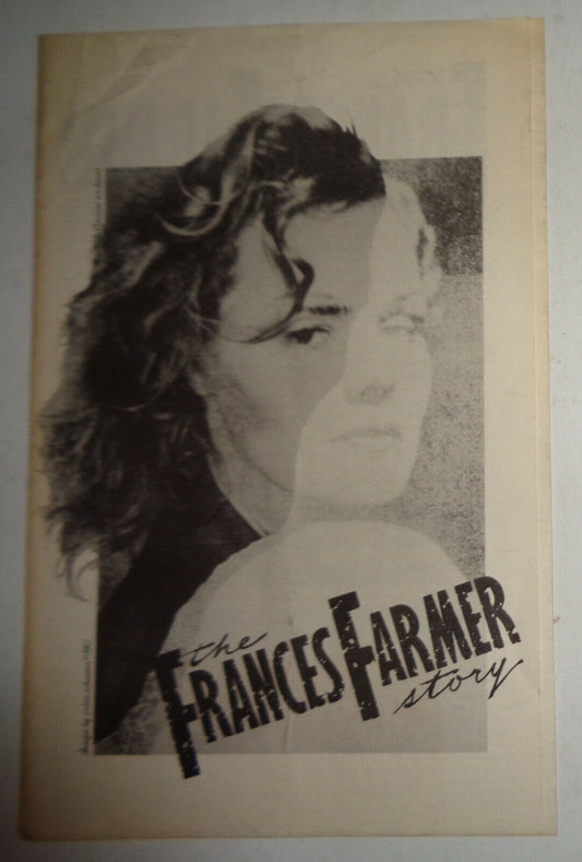 THE FRANCES FARMER STORY - SOUVENIR PROGRAM - 1982 - Chareeva Theater, NYC