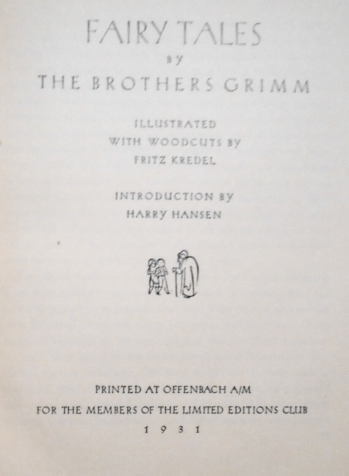 Fairy Tales by the Brothers Grimm 1931 Limited Editions Club Fritz Kredel Signed