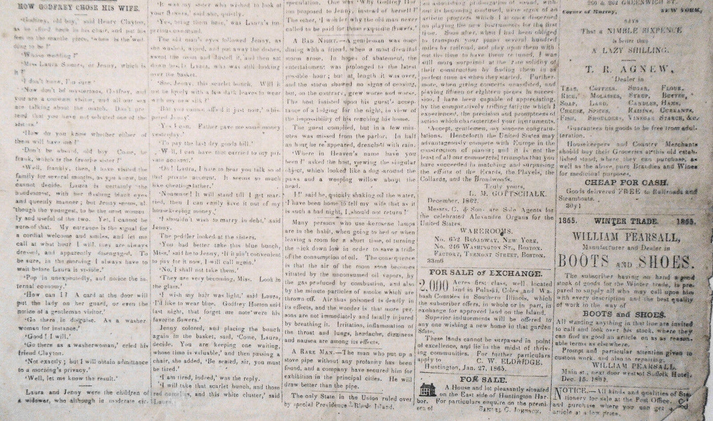 The Long-Islander, March 24, 1865. Civil war; negro captain Robert Small, etc.