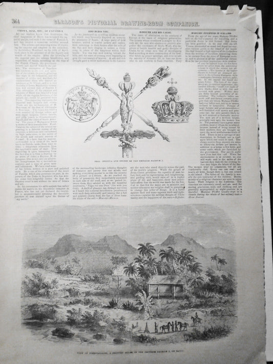 1852  Emperor Faustin I, Of Hayti - Gleason's Pictorial - Story & 2 Prints