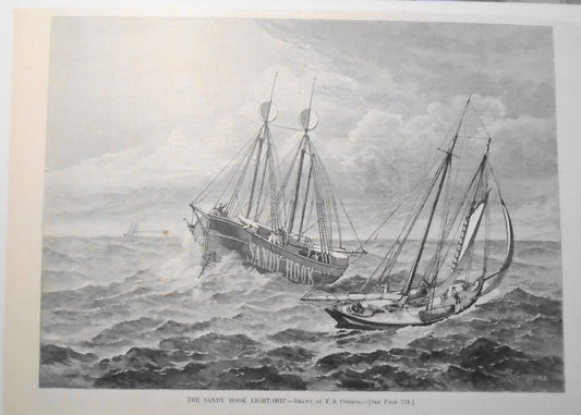 The Sandy Hook Light-ship. Harper's Weekly September, 1879.