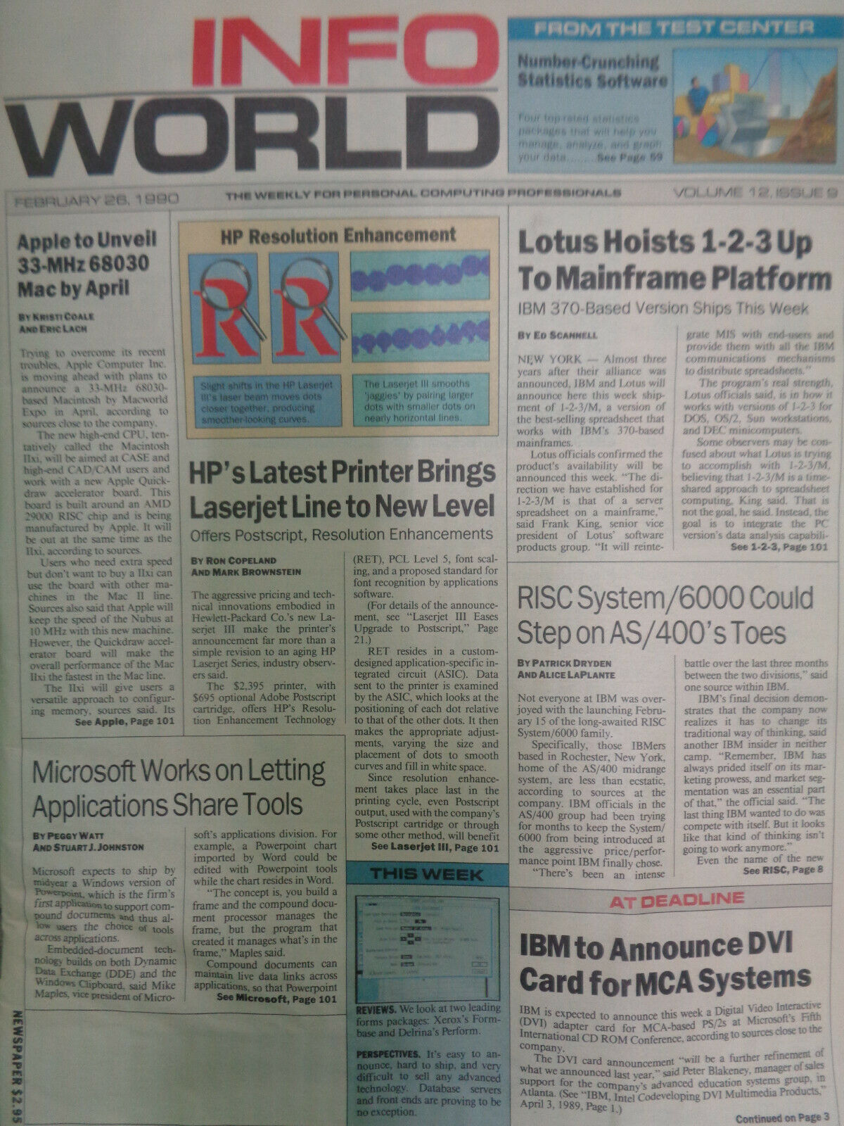 10 issues of InfoWorld Computer Magazine Lot - Jan-Nov 1990