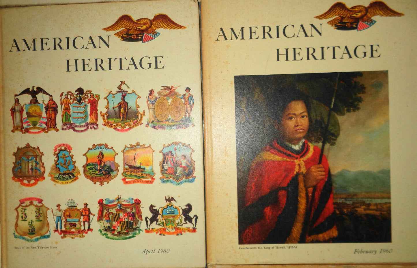 12 issues of American Heritage Lot - 1957 - 1965 - - hardcover magazines