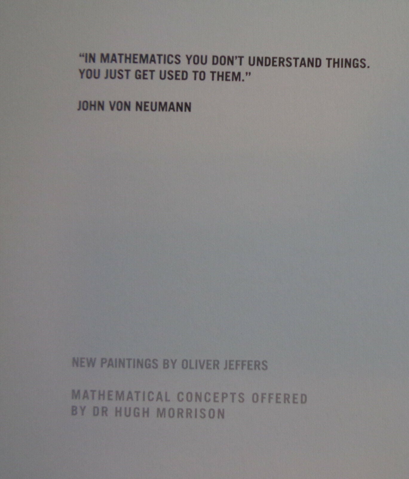 Additional Information - New Paintings by Oliver Jeffers [Mathematical concepts]
