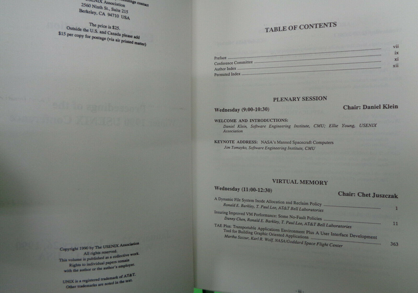 Proceedings of  Winter 1990 USENIX Conference : Jan 22-26,1990, Wash, DC [UNIX]