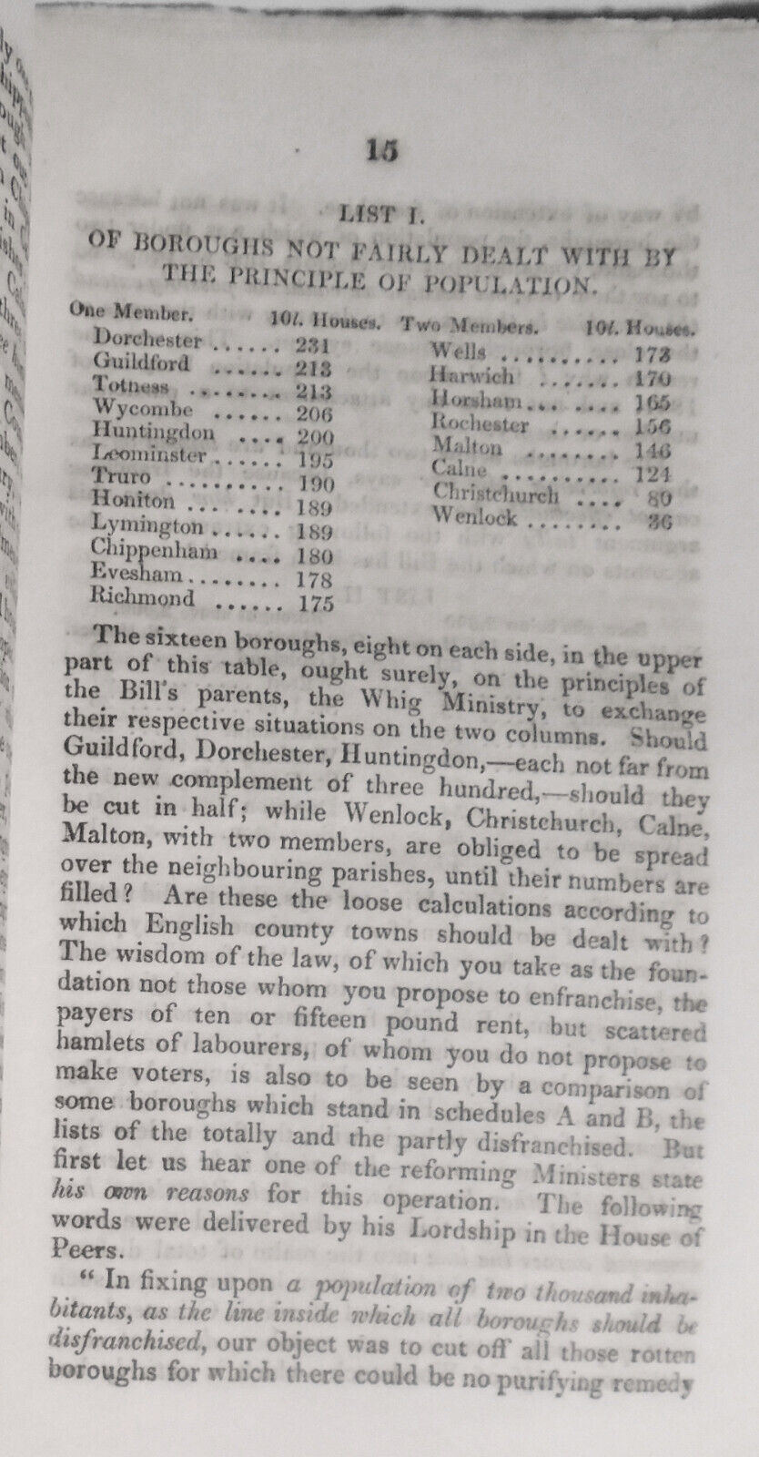 1831 The New Constitution : "The bill, the whole bill, and nothing but the bill"