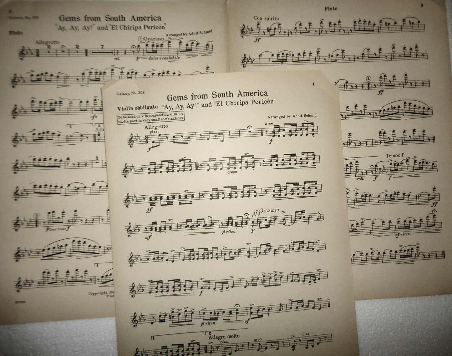 GEMS FROM SOUTH AMERICA: "AY, AY, AY!" & "EL CHIRIPA PERICON" 1922 FOR ORCHESTRA