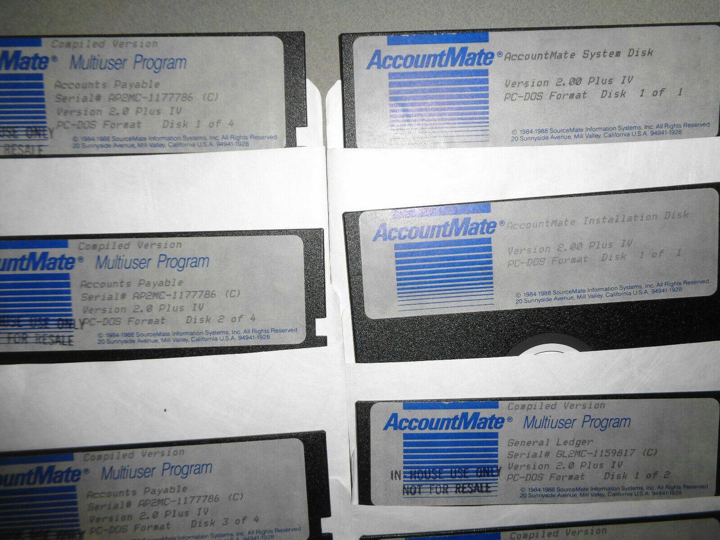 AccountMate Multiuser: General Ledger AR AP Payroll JobCost Source Code 1988 NEW