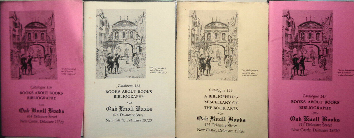 12 Oak Knoll bookseller catalogs: Early Printing, Biblio-Mysteries Private Press