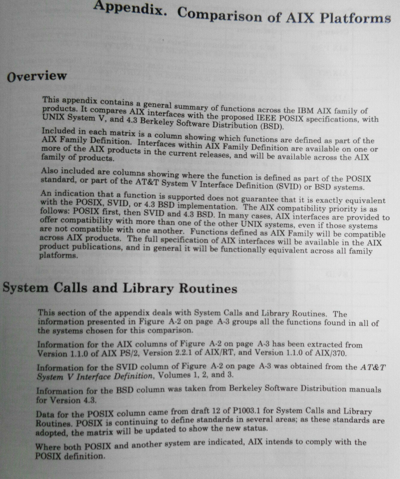 IBM AIX Family Definition Overview. First Edition, July 1988