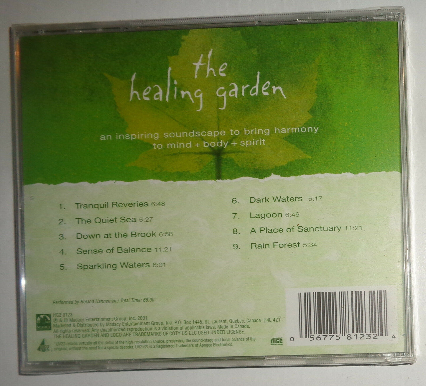 THE HEALING GARDEN : BALANCE  - CD - Brand new - Sealed HG2-8123. 2001