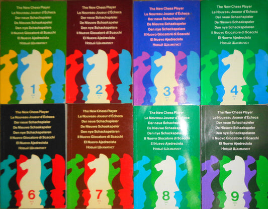 The New Chess Player - 8 volumes lot: #s 1, 2, 3, 4, 6, 7, 8, 9