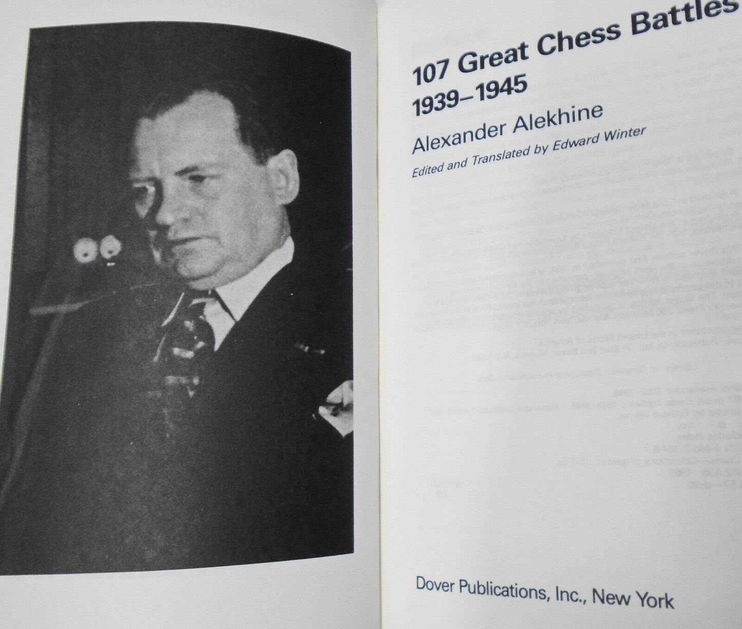 Morphy's Games, Alekhine 107 Battles, & Great Chess Games, by Fine - 3 books lot