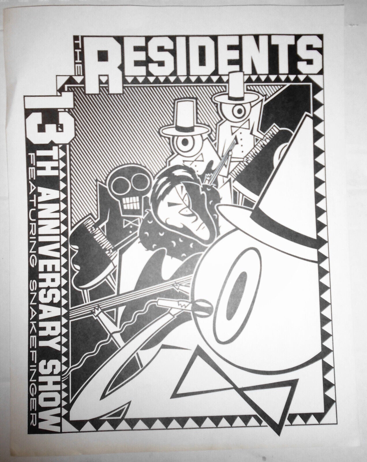 The Residents - Flyer - 13th Anniversary Show featuring Snakefinger.