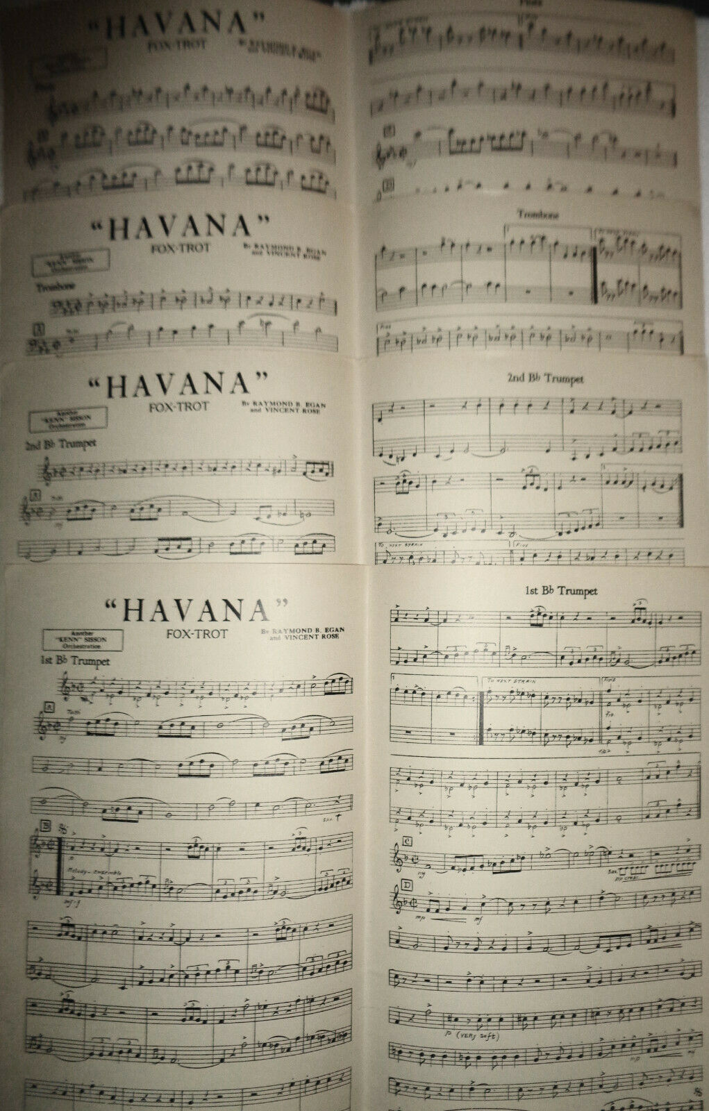 HAVANA - FOX TROT, by Raymond B Egan; Vincent Rose. 1927 For orchestra