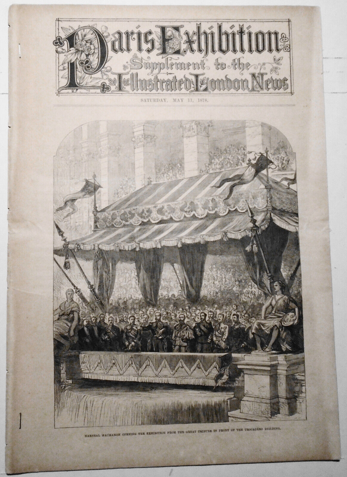 1878 "Paris Exhibition" - Supplement To The Illustrated London News - 8 pages