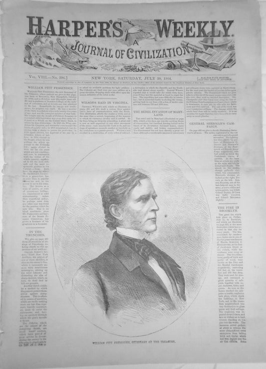 Harper's Weekly July 30, 1864: Civil War: Grant's Campaign; Sherman's Advance