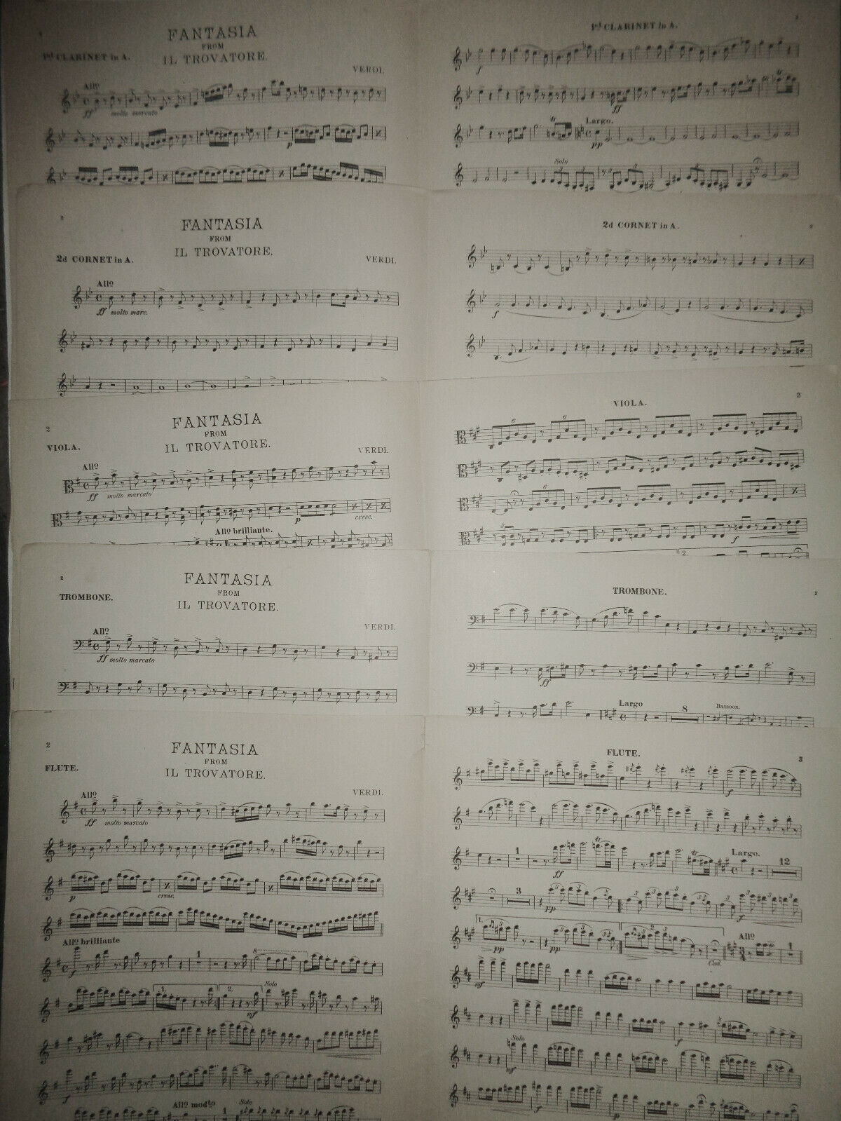 VERDI - FANTASIA - FROM IL TROVATORE - 1897, FOR ORCHESTRA