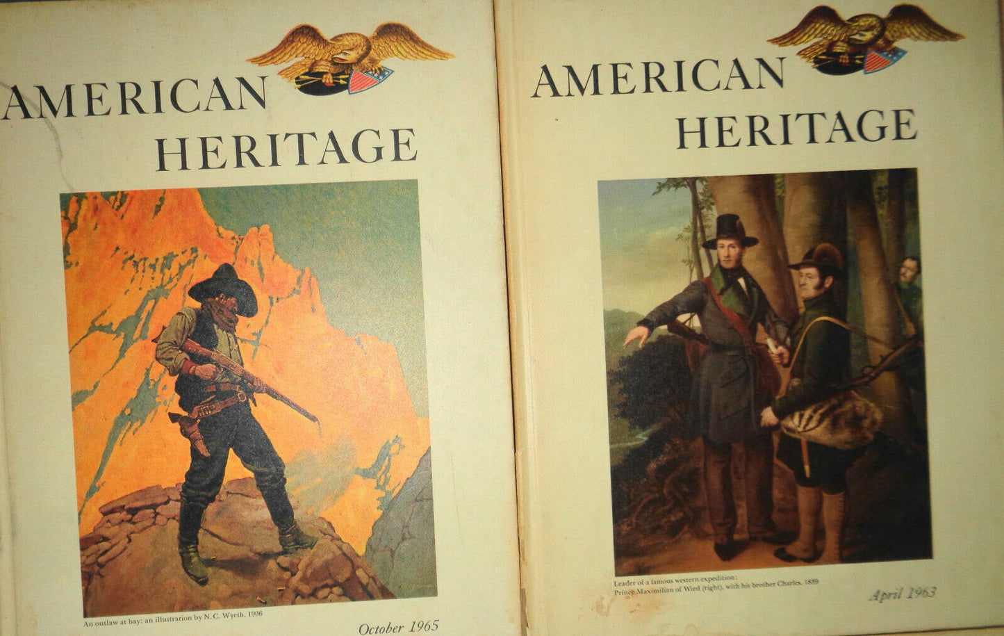 12 issues of American Heritage Lot - 1957 - 1965 - - hardcover magazines