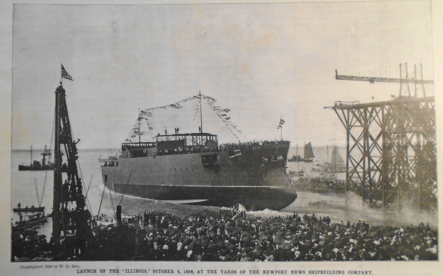 Pilots & Pilot Boats Of New York + Launch Of "Illinois" Scientific American 1898