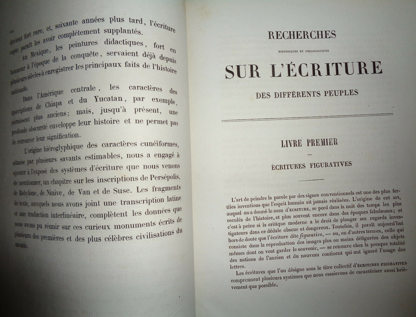 1860 Les Ecritures Figuratives Et Hieroglyphiques Des Differents Peuples 1st ed