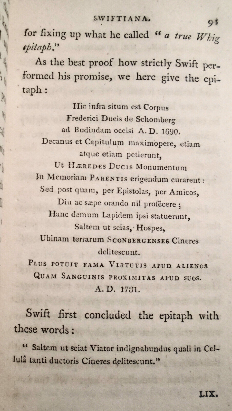 1804 Swiftiana - 2 vols anecdotes on Jonathan Swift author of Gulliver's Travels